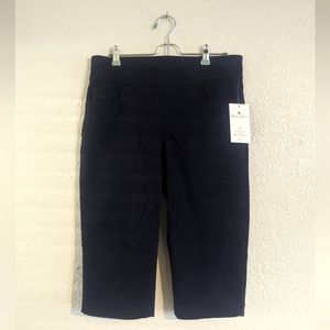 Gloria Vanderbilt Amanda Capri Slimming Navy NWT 10